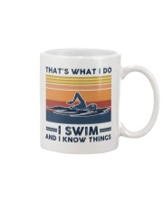 I Swim And I Know Things - Retro Mug tile