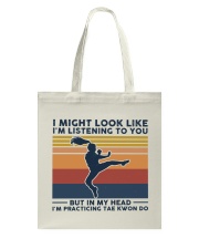 I Might Look Like - Tae kwon do Tote Bag tile