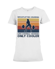 Weightlifting Grandma Retro Premium Fit Ladies Tee tile