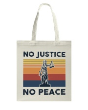 No Justice No Peace Lady Justice Retro Tote Bag tile