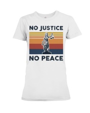 No Justice No Peace Lady Justice Retro Premium Fit Ladies Tee tile