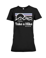 I'd Rather Take A Hike With My Dog Premium Fit Ladies Tee tile