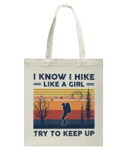 I Know I Hike Like A Girl - Hiking Retro Tote Bag tile