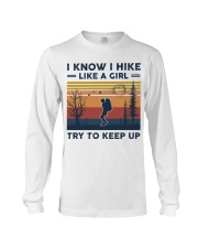 I Know I Hike Like A Girl - Hiking Retro Long Sleeve Tee tile