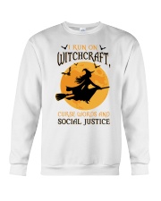 I Run On Witchcraft Curse Words And Social Justice Crewneck Sweatshirt tile