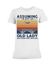 Assuming I'm Just An Old Lady - Trampolining Retro Premium Fit Ladies Tee tile