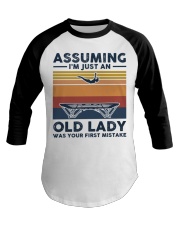 Assuming I'm Just An Old Lady - Trampolining Retro Baseball Tee tile
