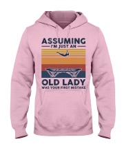 Assuming I'm Just An Old Lady - Trampolining Retro Hooded Sweatshirt front