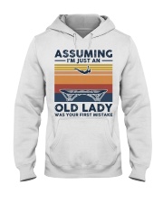 Assuming I'm Just An Old Lady - Trampolining Retro Hooded Sweatshirt tile