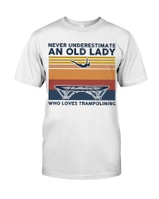 Never Underestimate An Old Lady - Trampolining Premium Fit Mens Tee tile
