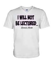I Will Not Be Lectured V-Neck T-Shirt tile