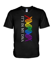 It's In My DNA LGBT V-Neck T-Shirt tile