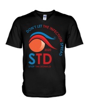 Don't Let The Infection Spread V-Neck T-Shirt tile