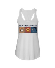 I'm A Simple Woman - Rock Climbing Retro Ladies Flowy Tank tile