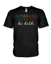 Human - Kind Be Both Sign Language V-Neck T-Shirt tile