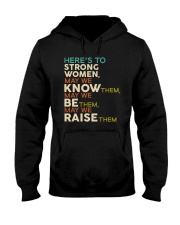 Here's To Strong Women Retro Hooded Sweatshirt tile