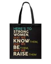 Here's To Strong Women Retro Tote Bag tile