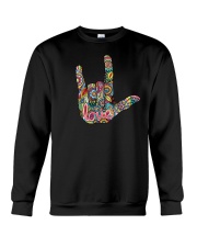 I Love You Hippie Hand Sign Crewneck Sweatshirt tile