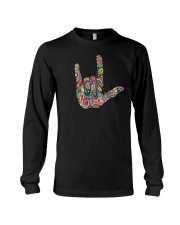I Love You Hippie Hand Sign Long Sleeve Tee tile