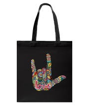 I Love You Hippie Hand Sign Tote Bag tile