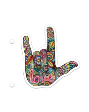 I Love You Hippie Hand Sign Sticker tile