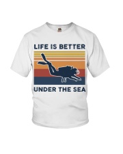 Life Is Better Under The Sea - Scuba Diving Youth T-Shirt tile
