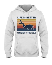 Life Is Better Under The Sea - Scuba Diving Hooded Sweatshirt tile