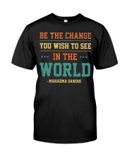 Be The Change You Wish To see In The World Retro Premium Fit Mens Tee tile