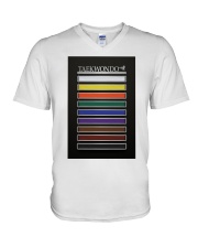 Taekwondo - Female Figure Poster V-Neck T-Shirt tile