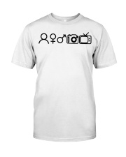 Person Woman Man Camera TV Classic T-Shirt front