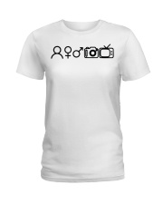 Person Woman Man Camera TV Ladies T-Shirt tile