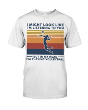 I Might Look Like I'm Listening To You Volleyball Classic T-Shirt tile