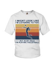 I Might Look Like I'm Listening To You Volleyball Youth T-Shirt tile