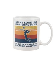 I Might Look Like I'm Listening To You Volleyball Mug tile