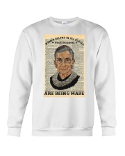 RBG Newspaper Women Belong In All Places Crewneck Sweatshirt tile