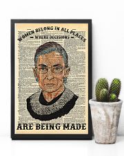 RBG Newspaper Women Belong In All Places 11x17 Poster lifestyle-poster-8
