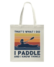 I Paddle And I Know Things - Retro Tote Bag tile