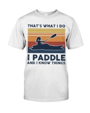 I Paddle And I Know Things - Retro Classic T-Shirt tile