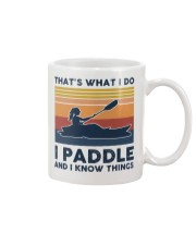I Paddle And I Know Things - Retro Mug tile