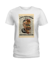 RBG - A Well-read Woman Is A Dangerous Creature Ladies T-Shirt tile