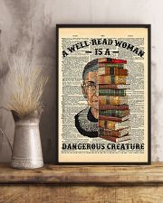 RBG - A Well-read Woman Is A Dangerous Creature 11x17 Poster lifestyle-poster-3