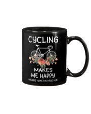 Cycling Makes Me Happy Humans Make My Head Hurt Mug tile