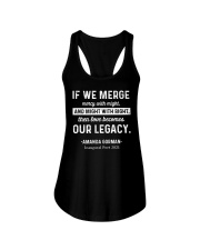 If we merge mercy with might and might with right Ladies Flowy Tank tile