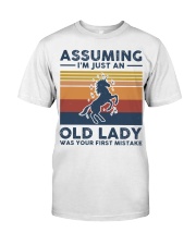 Assuming I'm Just An Old Lady - Unicorn Premium Fit Mens Tee tile