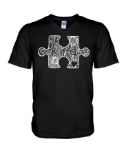Be Kind Autism Awareness V-Neck T-Shirt tile