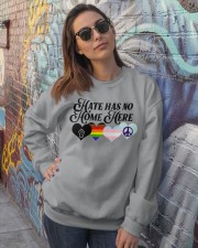 Hate Has No Home Here Heart Crewneck Sweatshirt lifestyle-unisex-sweatshirt-front-3