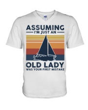 Assuming I'm Just An Old Lady - Sailing V-Neck T-Shirt tile