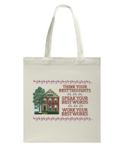 Think Your Best Thoughts Tote Bag tile
