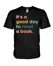 It's a good day to read a book V-Neck T-Shirt tile