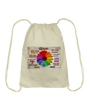 Love Over Hate Daisy Drawstring Bag tile